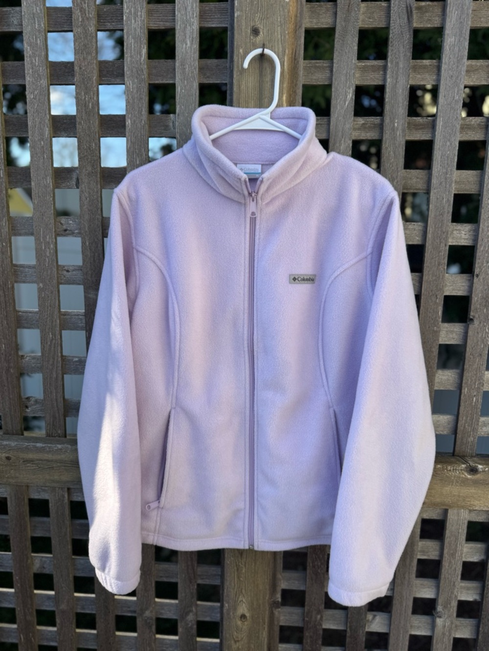 Women’s Columbia sportswear fleece zip jacket XL lavender